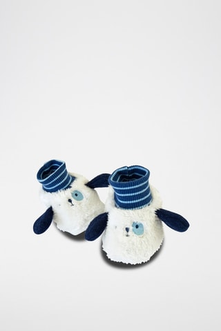 Chaussons Bangaly - Blanc et bleu