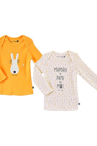 2 t-shirts Dago - Blanc et orange