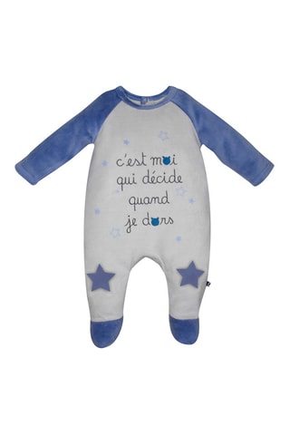 Grenouillère - Bleu et gris