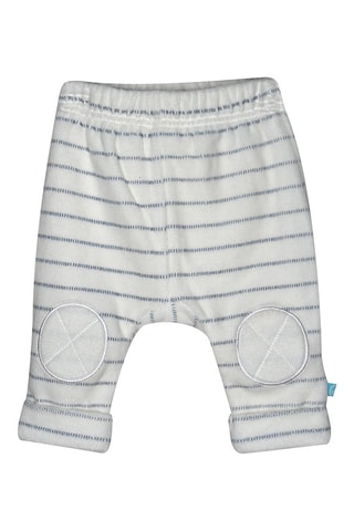 Sweat et pantalon en coton biologique - Blanc et bleu