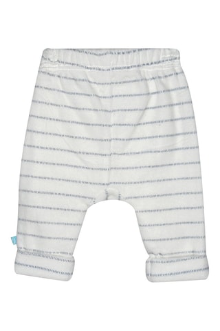 Sweat et pantalon en coton biologique - Blanc et bleu