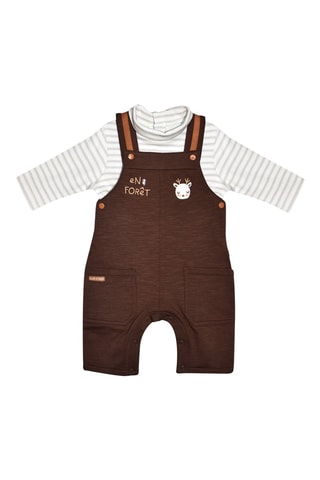 Salopette et t-shirt - Marron - Marron