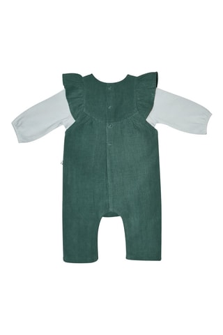 T-shirt et salopette - Blanc et vert - Blanc