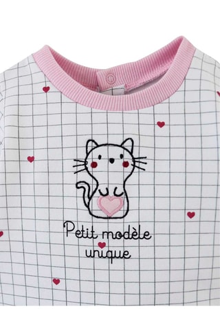 T-shirt et pantalon Badria - Blanc et rose