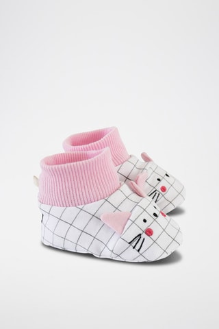 Chaussons Betsey - Blanc et rose