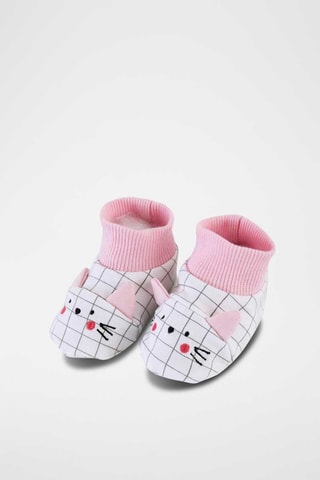 Chaussons Betsey - Blanc et rose