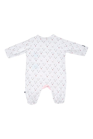 Grenouillère - Blanc et rose - Blanc