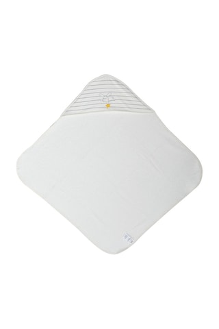 Cape de bain en coton biologique Febus - Blanc