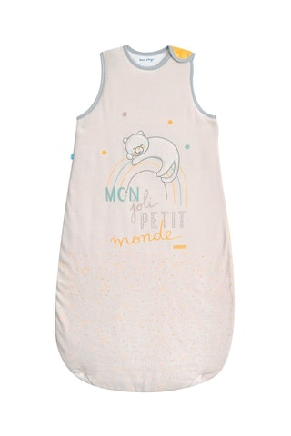 Gigoteuse en coton biologique - Blanc et jaune