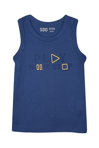 2 débardeurs Hendy - Blanc et bleu