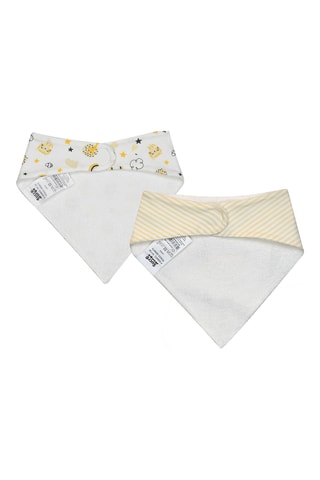 2 bavoirs - Jaune et blanc