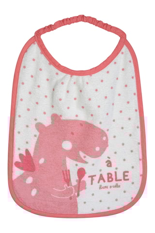 3 bavoirs - Rose et blanc