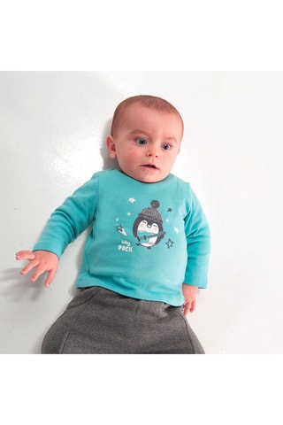 T-shirt et pantalon - Bleu et gris