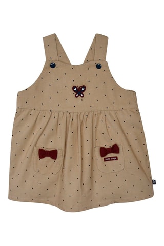 Robe et t-shirt - Beige et blanc