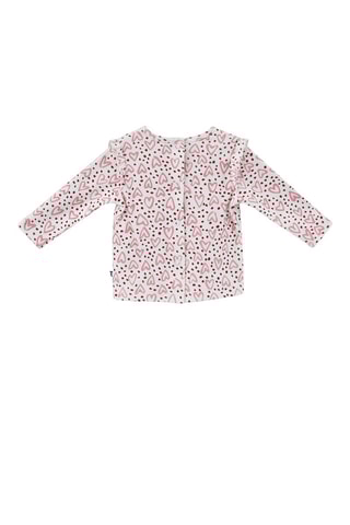 T-shirt et salopette short en jean Dorothee - Beige et bleu