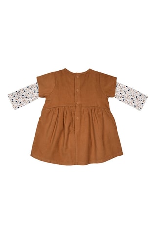 Robe et t-shirt - Marron - Marron