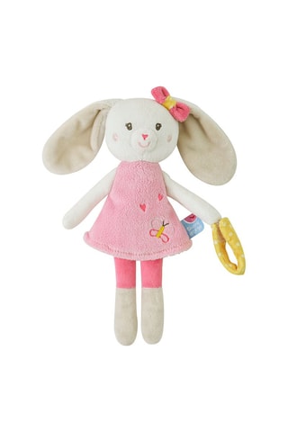 Doudou attache-tétine lapin - 20 cm