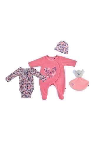 Set de naissance Eustacia - Bleu et rose