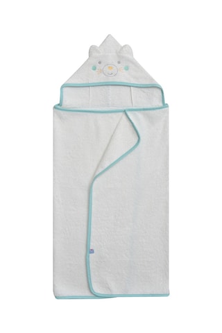 Cape de bain en coton biologique - Blanc