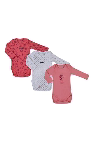 3 bodys Evangelista - Blanc et rose