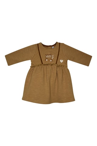 Robe et gilet sans manches Irmine Taupe et blanc - Blanc et gris