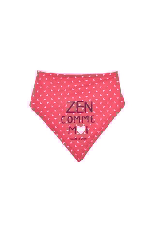 2 bavoirs bandana - Fuchsia et blanc