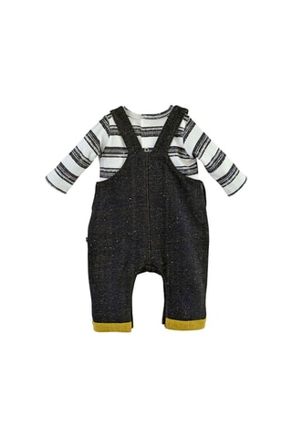 T-shirt et salopette - Gris chiné