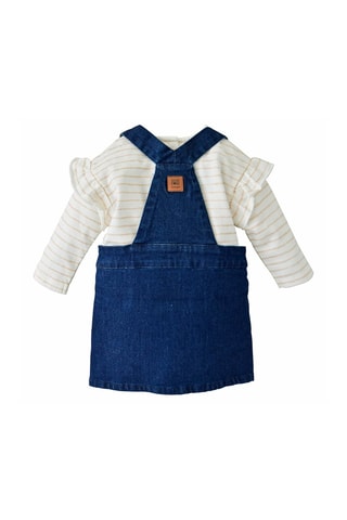 Robe et t-shirt Bonnie - Blanc et bleu