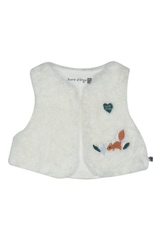 Robe et gilet sans manches - Vert foncé et blanc - Vert foncé