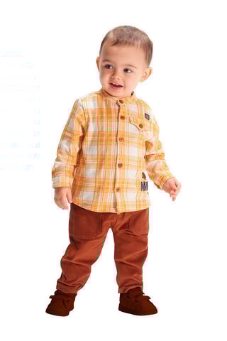 Pantalon et chemise - Bordeaux et jaune