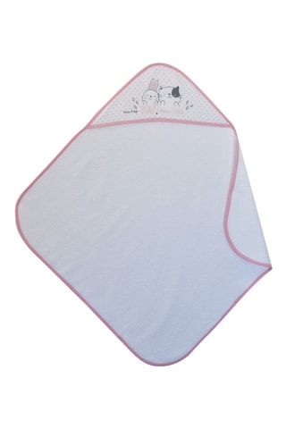 Cape de bain Harmonie - Blanc et rose