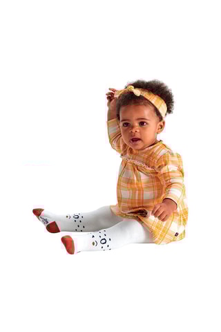 Robe et bandeau - Blanc et jaune