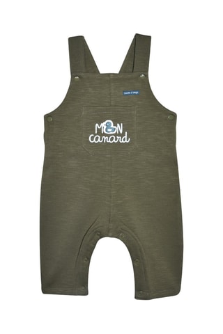 T-shirt et salopette - Kaki et blanc - Kaki