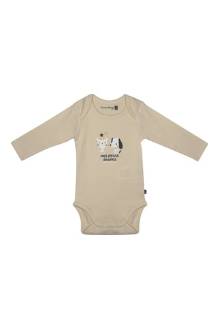 3 bodys Idan - Beige et blanc - Blanc et beige