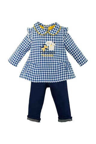 Tunique et pantalon - Blanc et bleu