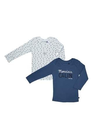 2 t-shirts - Blanc et bleu