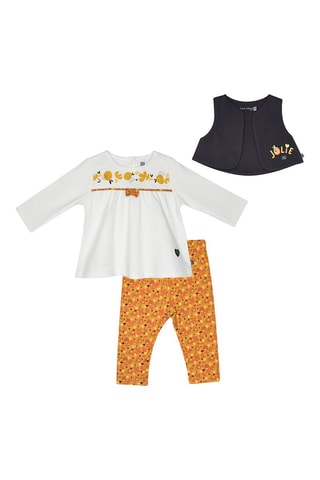 Ensemble 3 pièces Jil - Jaune et noir