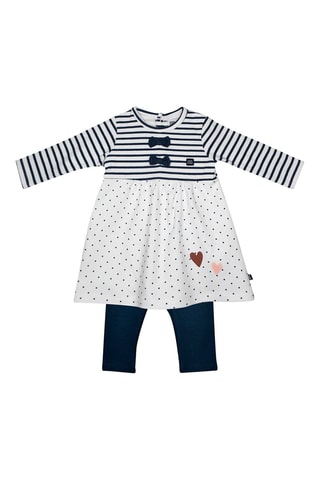 Robe et pantalon - Blanc et bleu