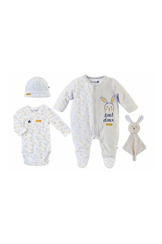 Trousseau de naissance 4 pièces - Gris