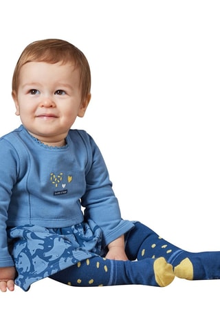 Robe et collant - Bleu foncé - Bleu foncé