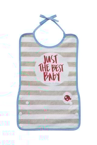 2 bavoirs réversibles - Rouge et bleu - 24 x 37 cm