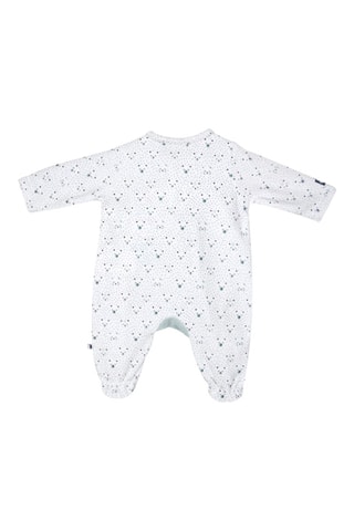 Grenouillère - Blanc et vert d'eau - Blanc