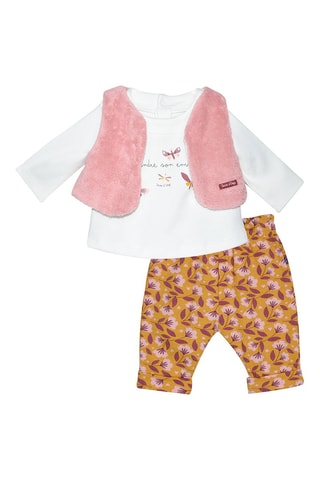 Ensemble 3 pièces Isa - Jaune et rose