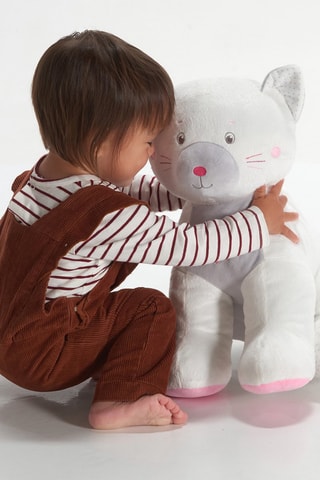 Range pyjama chat - Rose et blanc