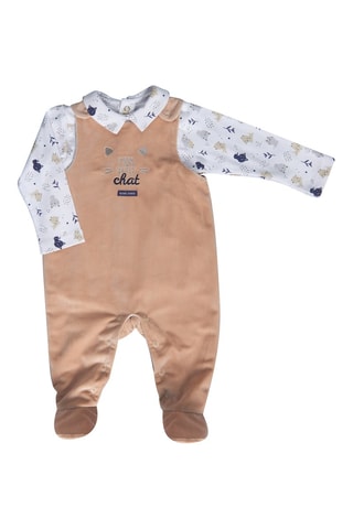 T-shirt et grenouillère Falou - Beige