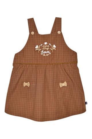 T-shirt et robe Idaline - Blanc et marron