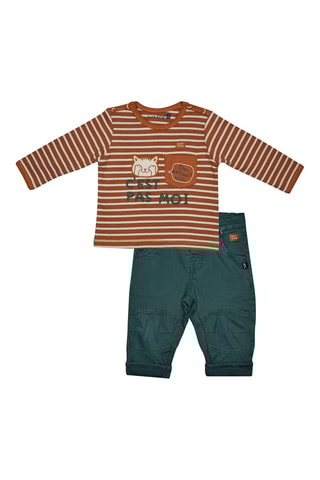 T-shirt et pantalon Iouen - Orange et vert