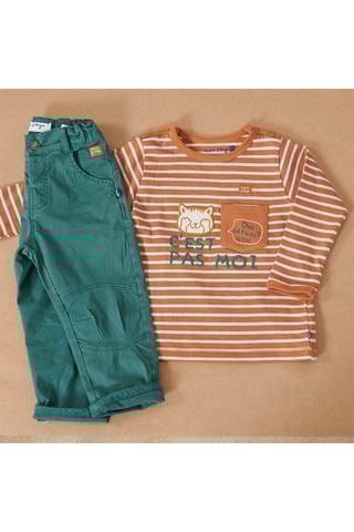 T-shirt et pantalon Iouen - Orange et vert