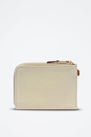 Pochette et porte-cartes en cuir de veau - Marron et orange