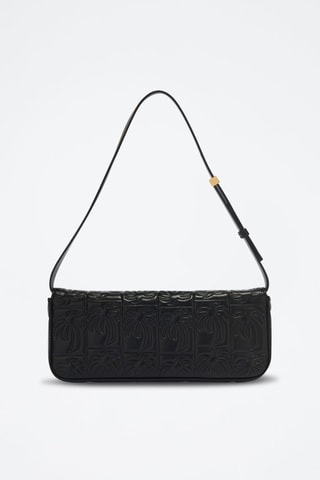 Sac bandoulière en cuir d’ovin - Noir